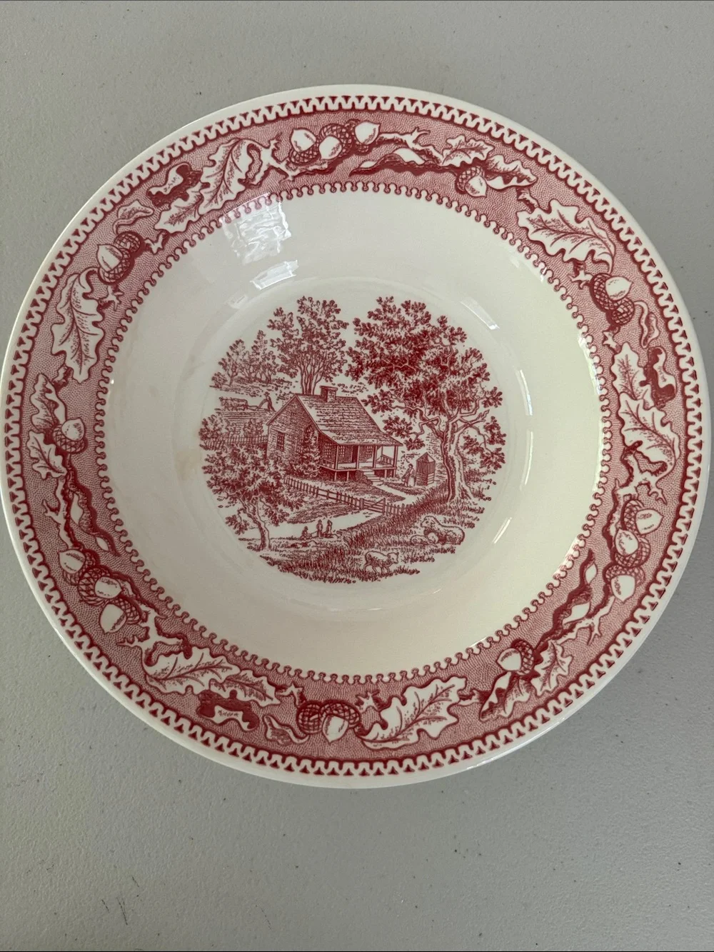 Set of three 1965 Royal Ironstone Memory Lane pattern by Royal China made in USA